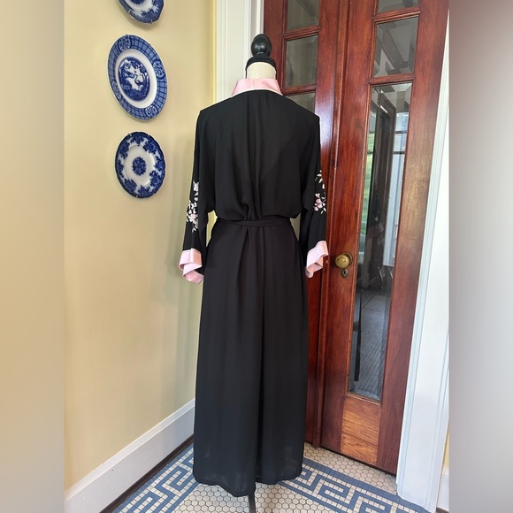 Oscar de la Renta | Pink Label Maxi Slip Dress & Dressing Robe Set, Size S - Picture 12 of 16